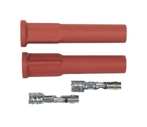 MSD Ignition MSD3327 Pro Racing Straight Spark Plug Boots 8.5mm Silicone Red (pair)