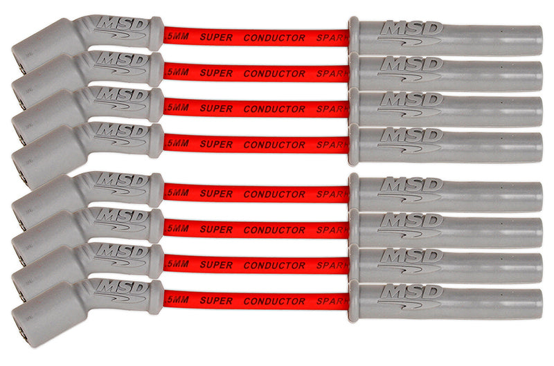 MSD Ignition MSD33829 Chev Gen V Lt1/Lt4 Super Conductor Spark Plug Lead Set 8.5mm Red