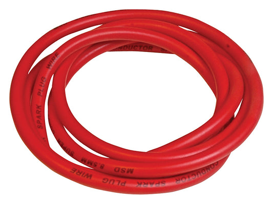 MSD Ignition MSD34049 Bulk Super Conducter 8.5mm Plug Lead Spiral Core Red 100 Foot Roll