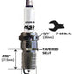 MSD Ignition MSD3712 Iridium Resistor Spark Plug 1IR5L Tapered Seat 14mm x .691"