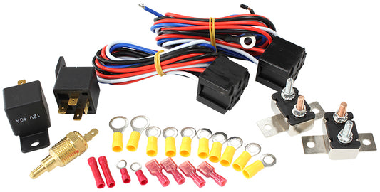 Aeroflow AF49-1048 Twin Electric Fans Relay Kit Relays & Wiring Kit