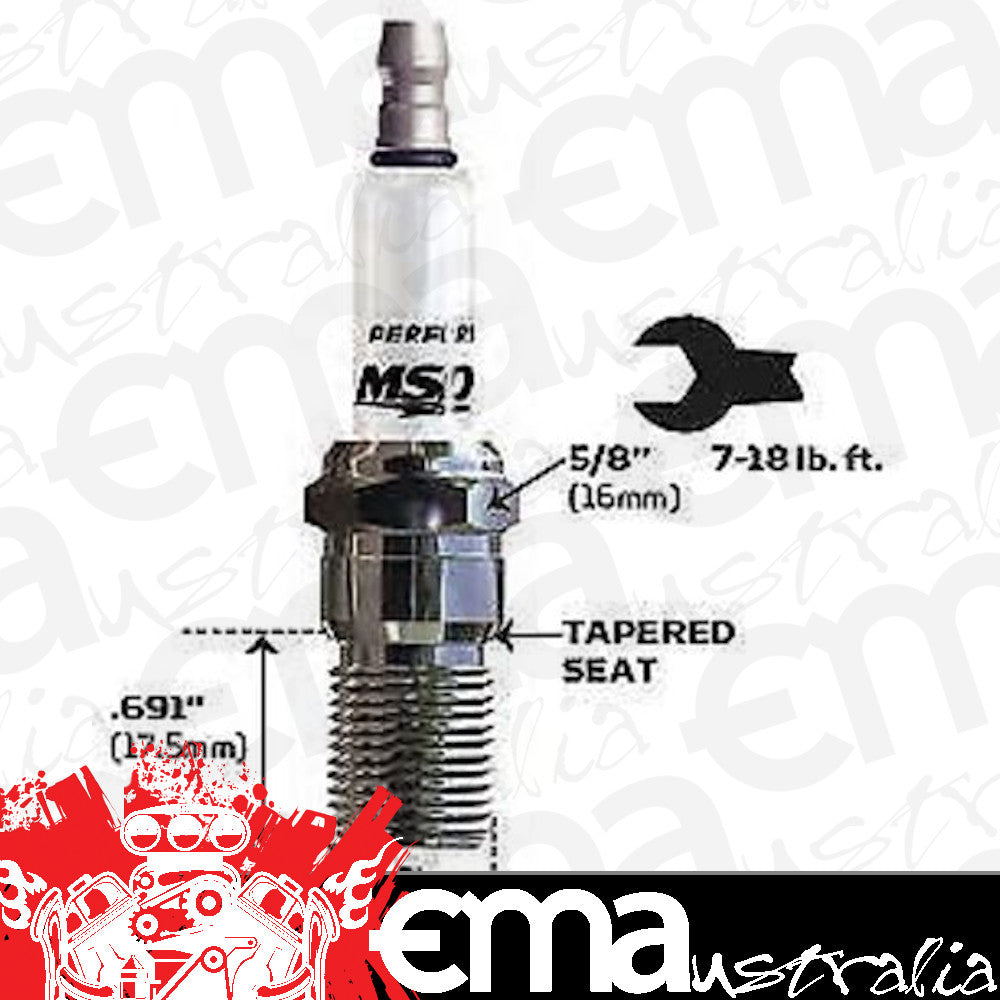 MSD Ignition MSD3713 Chev/holden LS V8 Iridium Spark Plug 1ir5y Projected Tip 14mm