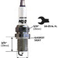 MSD Ignition MSD3725 Iridium Spark Plug 7Ir5Y Resistor Type w/ Projected Tip (Gasket Seat. 14Mm X 3/4" w/ 5/8" Hex)