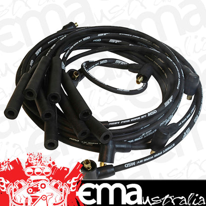 MSD Ignition MSD5531 Chrysler 383-440 Street Fire Ignition Lead Set 8.0mm Black Multi-Angle Boots Socket Type Distributor Cap