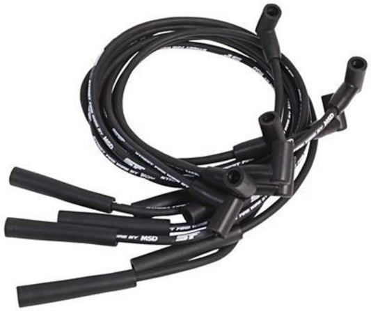 MSD Ignition MSD5540 Ford 351W/351M/400/460 Spark Plug Wires Street Fire 8.0mm Black Straight Boots (set)