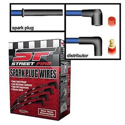 MSD Ignition | MSD5551 | Universal V8 8mm Street Fire Spark Plug Wire (set)
