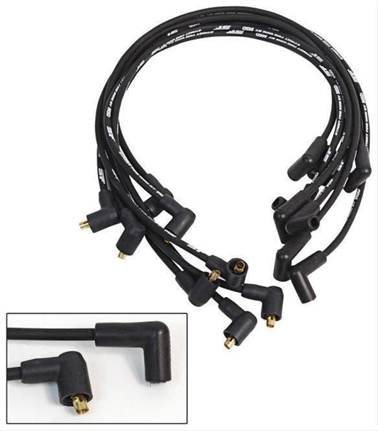 MSD Ignition MSD5564 Chev SB Street Fire Plug Lead Set Black 8mm Under Manifold