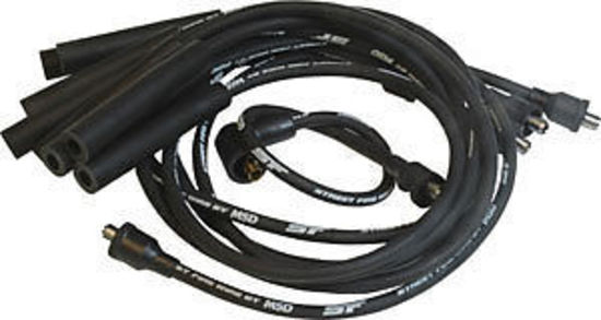 MSD Ignition MSD5571 StreeTFIre Plug Lead HEI Set Black 8Mm Chev BB EFI '90-'97 5571