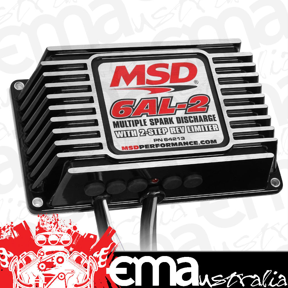 MSD Ignition MSD64213 Black 6AL-2 Ignition Control Multi Spark Discharge w/ Rev Limiter