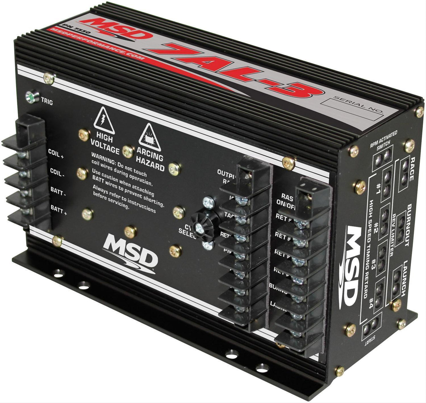 MSD Ignition MSD7330 7AL-3 Ignition Control Box Analog Captive Discharge Rev Limiter