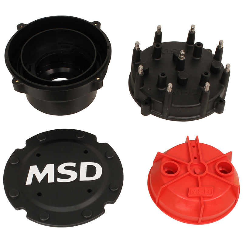 MSD Ignition MSD74553 Pro-Cap Cap-A-Dapt Kit - Black (5" Dia Cap & Rotor Kit Fits Pro Mag 44 Pro Mag 12)