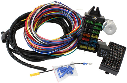 Aeroflow Performance Products AF49-1501 12 Circuit Universalersal Wiring Harness 14 Fuse 12V
