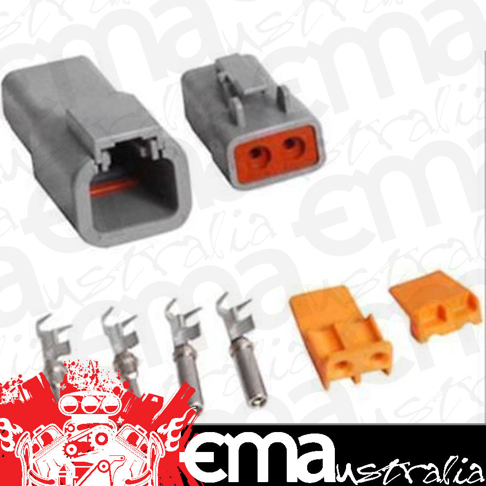 MSD Ignition MSD8183 Deutsch Connector Dt Series 2 Pin 16 Gauge 1 Male 1 Female