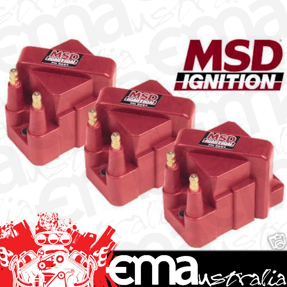 MSD Ignition MSD8224x3 MSD8224 Holden Commodore Vn Vp Vr Vs Vt Vx Vy 40000 V Coil (3 Pack)