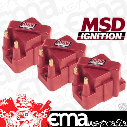 MSD Ignition MSD8224x3 MSD8224 Holden Commodore Vn Vp Vr Vs Vt Vx Vy 40000 V Coil (3 Pack)