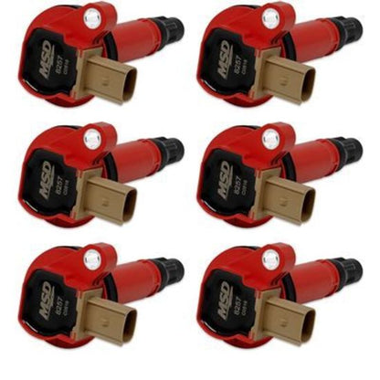 MSD Ignition MSD82576 Coil Red Ford Eco-Boost 3.5L V6 6-Pk