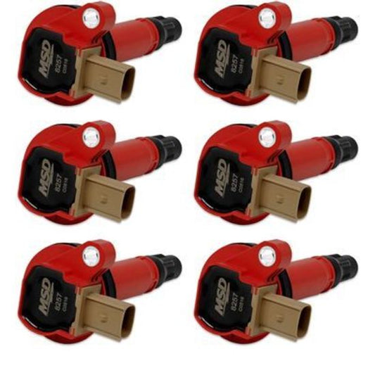 MSD Ignition MSD82576 Coil Red Ford Eco-Boost 3.5L V6 6-Pk