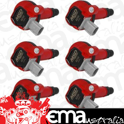 MSD Ignition MSD82586 Coil Red Ford Eco-Boost 3.5L V6 6-Pk
