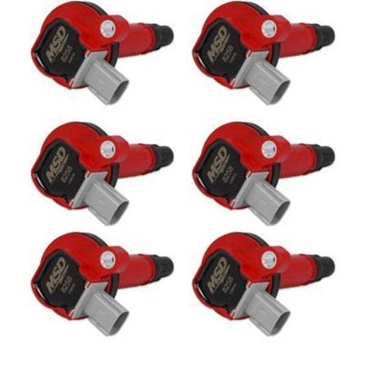 MSD Ignition MSD82586 Coil Red Ford Eco-Boost 3.5L V6 6-Pk