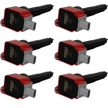 MSD Ignition MSD82606 Coil Red Ford Eco-Boost 2.7L V6 6-Pk