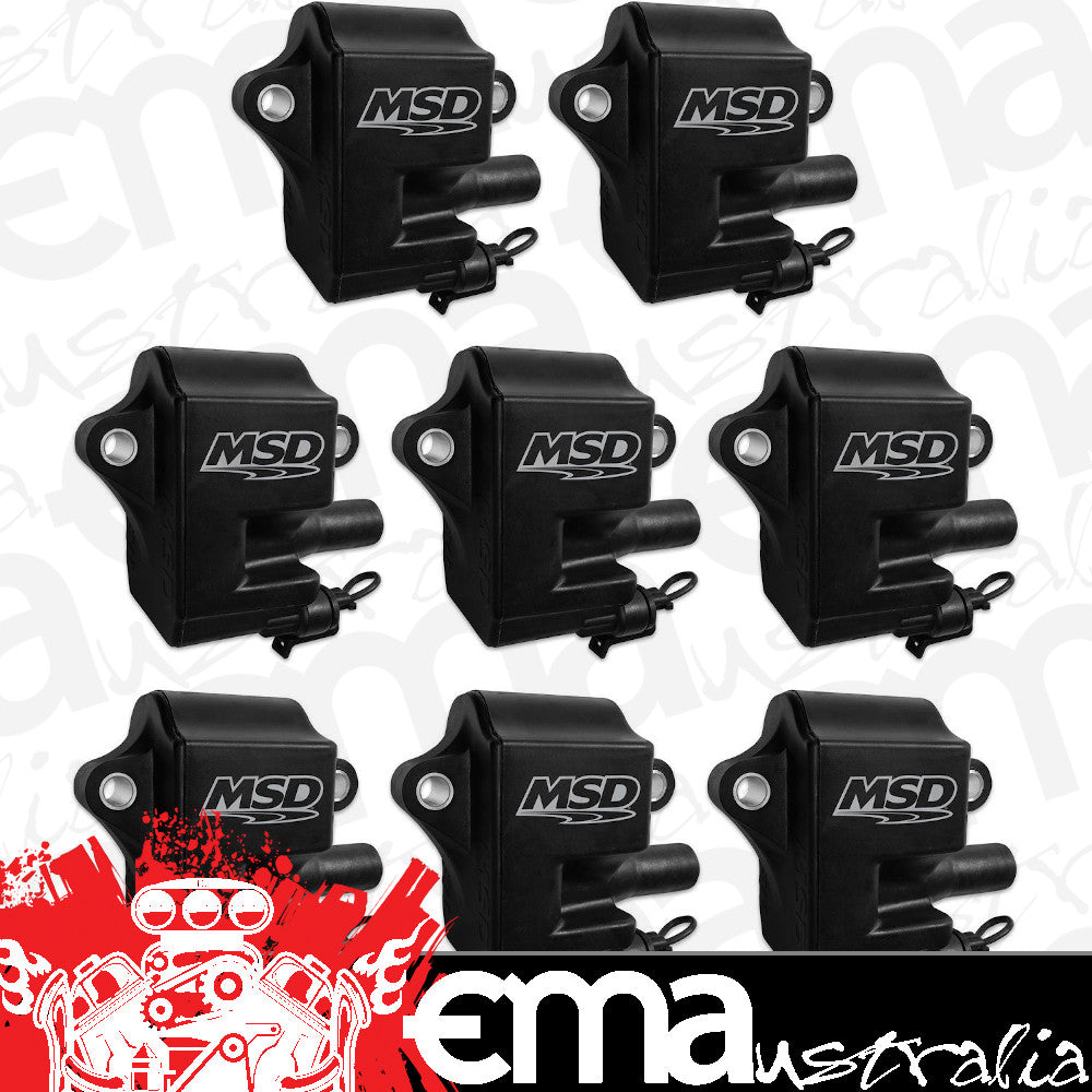 MSD Ignition MSD828583 Black Pro Power Ignition Coils suit Chev/Holden Ls1/Ls6 8X Pack