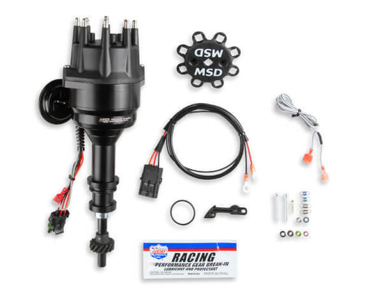 MSD Ignition MSD835031 Ready To Run Distributor Steel Gear Ford 302-351C 429-460 Black