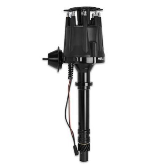 MSD Ignition MSD83613 Black Distrib. Chevy V8 Billet Vacad