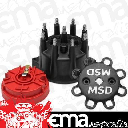 MSD Ignition MSD84317 Black Small Diameter Cap & Rotor Kit