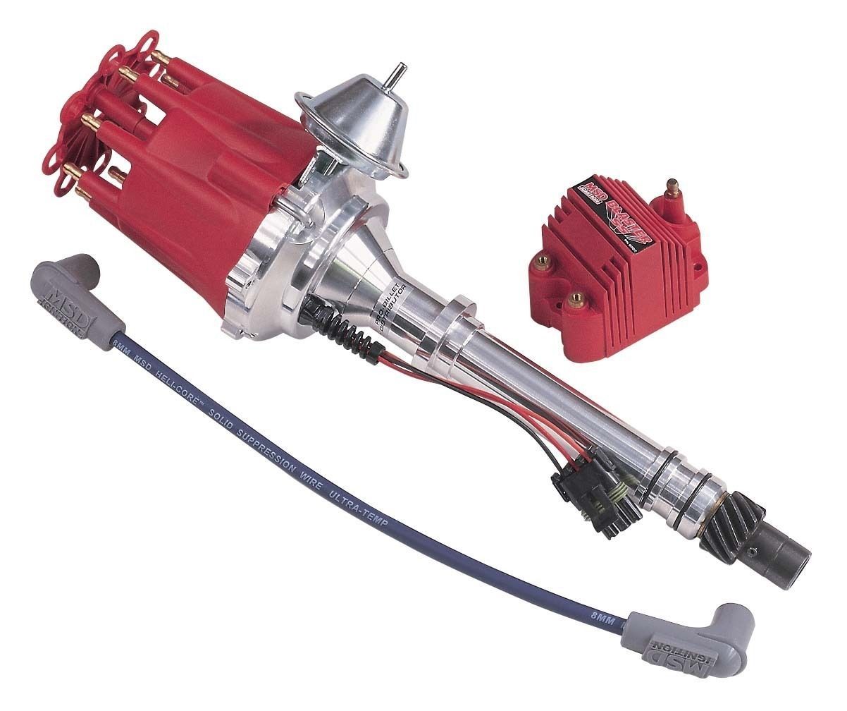 MSD Ignition MSD8474 HEI Distributor Kit Chev Small & Big Block Incl Coil & Lead
