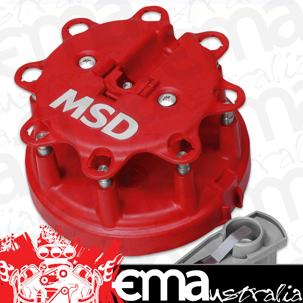 MSD Ignition MSD8482 Distributor Cap And Rotor Kit (for Oem Ford HEI 5.0L EFI 1986-98 Red)