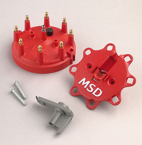 MSD Ignition MSD8482 Distributor Cap And Rotor Kit (for Oem Ford HEI 5.0L EFI 1986-98 Red)