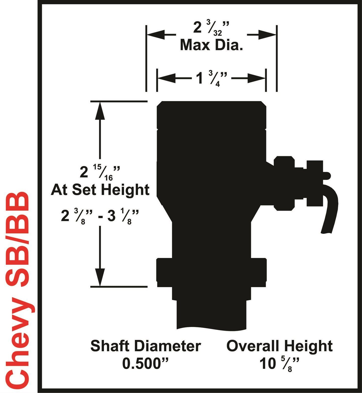 MSD Ignition MSD85141 Ingition Chev SB BB Pro-Billet Distributor Plug w/ Cam Sync