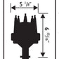 MSD Ignition MSD85555 Black Pro-Billet Distributor suit Chev Big & Small Block V8