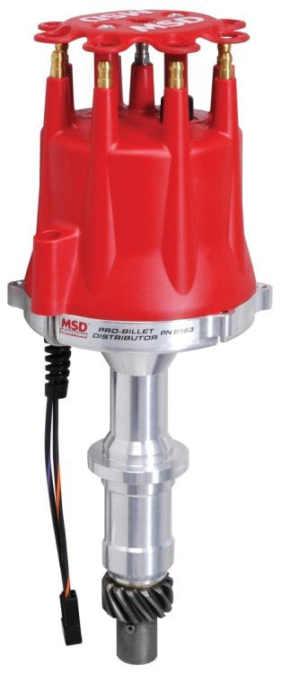 MSD Ignition MSD8563 Pro-Billet Distributor (Pontiac V8 326-455 Magnetic Trigger Mechanical Advance)