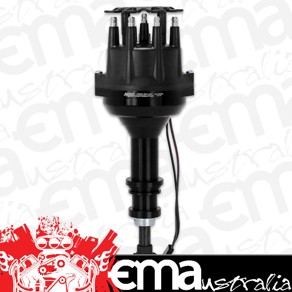 MSD Ignition MSD85783 Pro-Billet Distributor - Black (Ford 351W Small Base Magnetic Trigger)