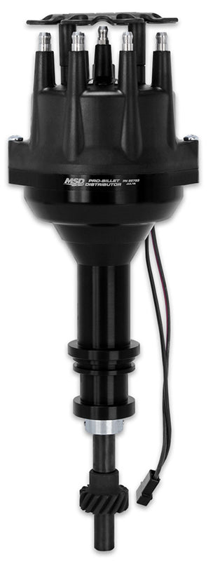 MSD Ignition MSD85783 Pro-Billet Distributor - Black (Ford 351W Small Base Magnetic Trigger)