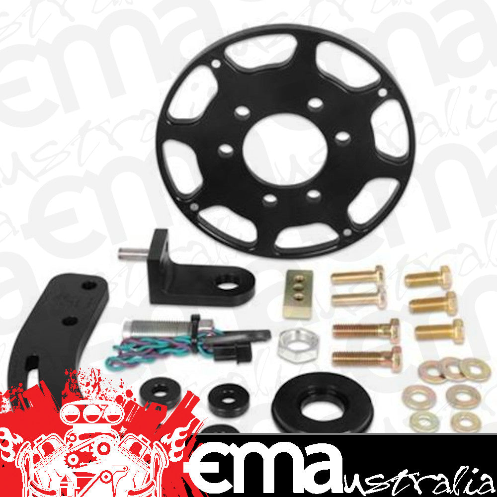 MSD Ignition MSD86103 Flying Magnet Crank Trigger (Small Block Chevy w/ 7" Harmonic Balancer Black Anodised Billet Aluminium)