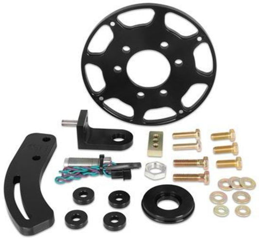 MSD Ignition MSD86103 Flying Magnet Crank Trigger (Small Block Chevy w/ 7" Harmonic Balancer Black Anodised Billet Aluminium)