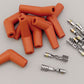 MSD Ignition MSD8853 Pro Racing Hi Temp 115Ç÷ Spark Plug Boots Orange 8.5mm 8 Pack