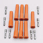 MSD Ignition MSD8854 Pro Racing Straight Spark Plug Boots 8.5mm Silicone Orange 8 Pack