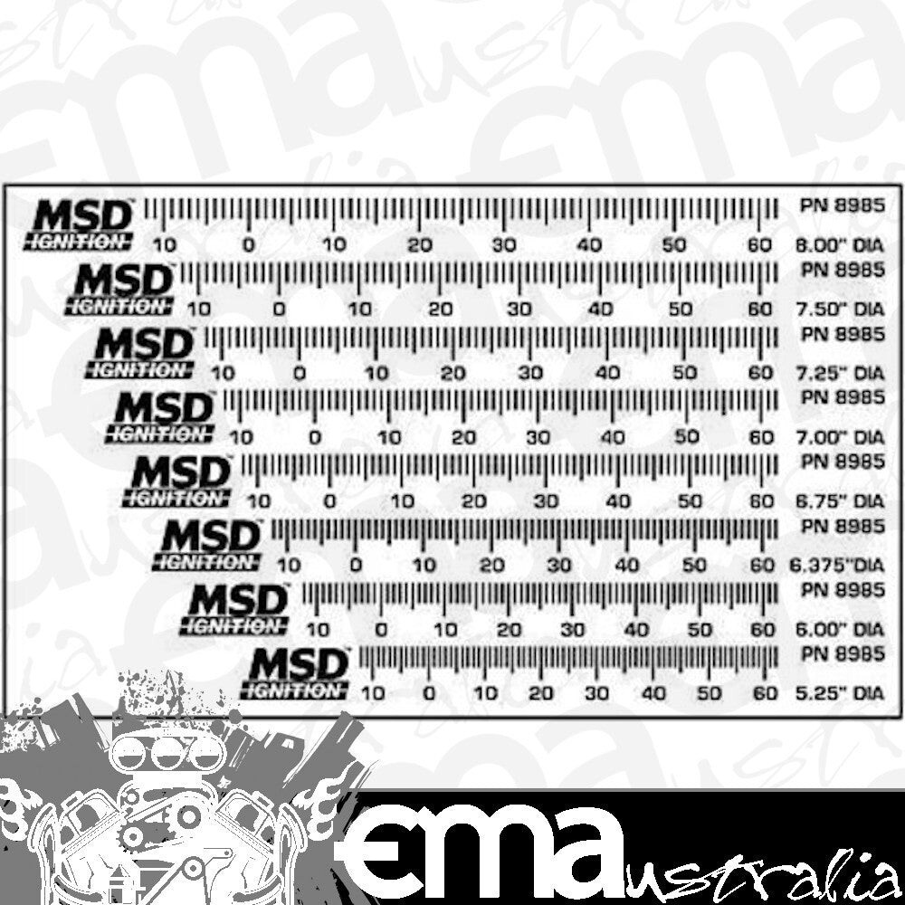 MSD Ignition MSD8985 Ignitio Universal Timing Tape 5.250-8" Balancers