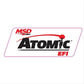 MSD Ignition MSD9292 Atomic EFI Decal/Sticker 9" X 3.5"