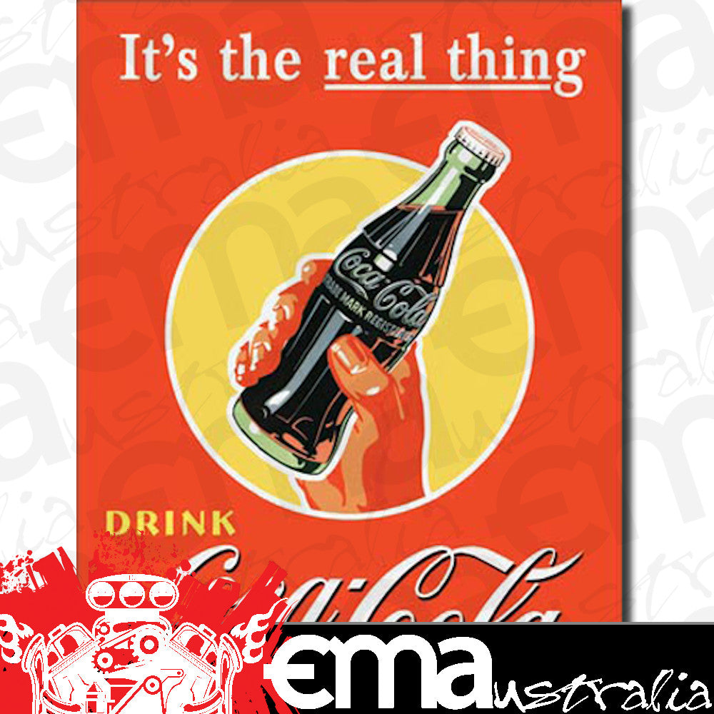 Metal Sign MSI-1053 Coca-Cola Coke Real Thing Hand