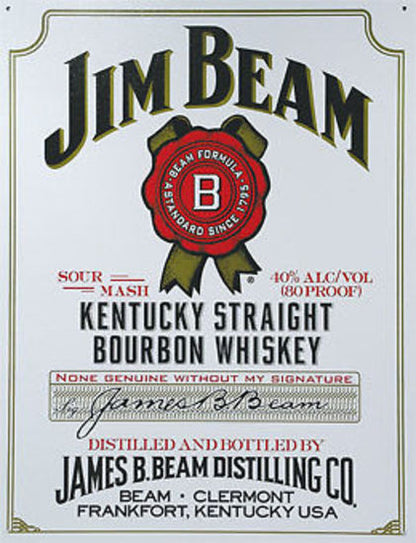 Metal Signs | MSI-1061 | Sign Jim Beam Sign 32cm x 41cm