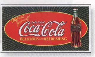 Metal Sign MSI-1131 Coca-Cola Coke Starburst Bottle