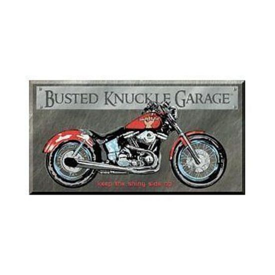 Metal Sign MSI-1165 Busted Knuckle Garage Bike 16" x 12.5"
