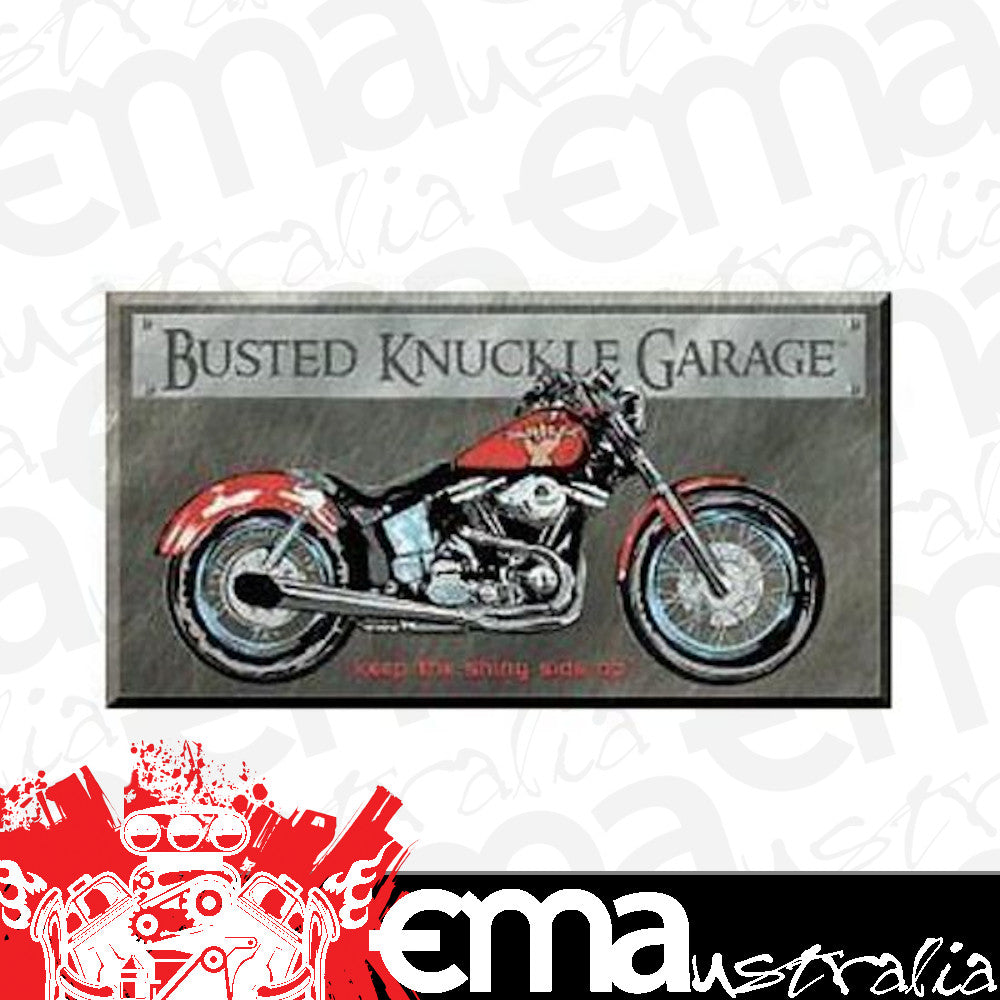 Metal Sign MSI-1165 Busted Knuckle Garage Bike 16" x 12.5"