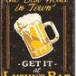 Metal Sign MSI-1200 The Best Head In Town 16" x 12.5" 0