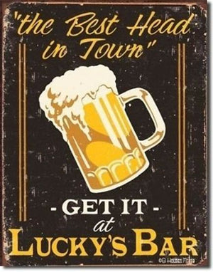 Metal Sign MSI-1200 The Best Head In Town 16" x 12.5" 0