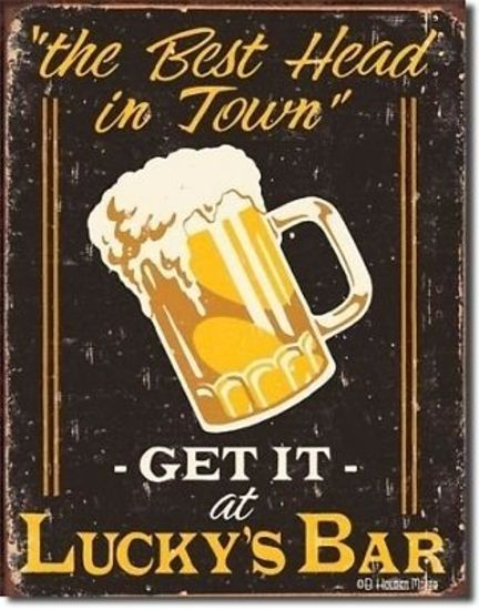 Metal Sign MSI-1200 The Best Head In Town 16" x 12.5" 0